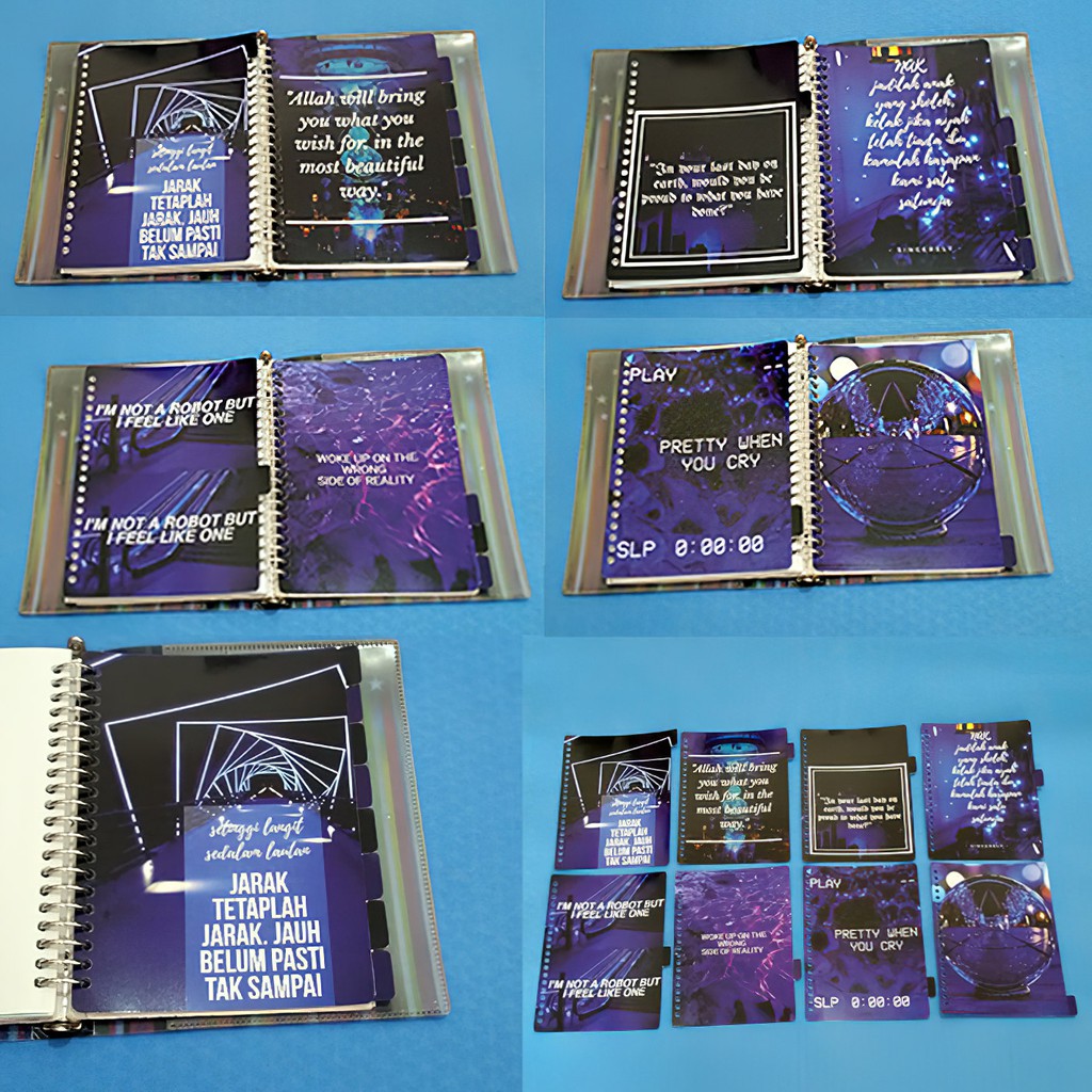 

Pembatas Binder Bluish Motivation Quote 2 Ring, 6 Ring, 20 Ring, 26 Ring 1 Set 8 Lembar Murah