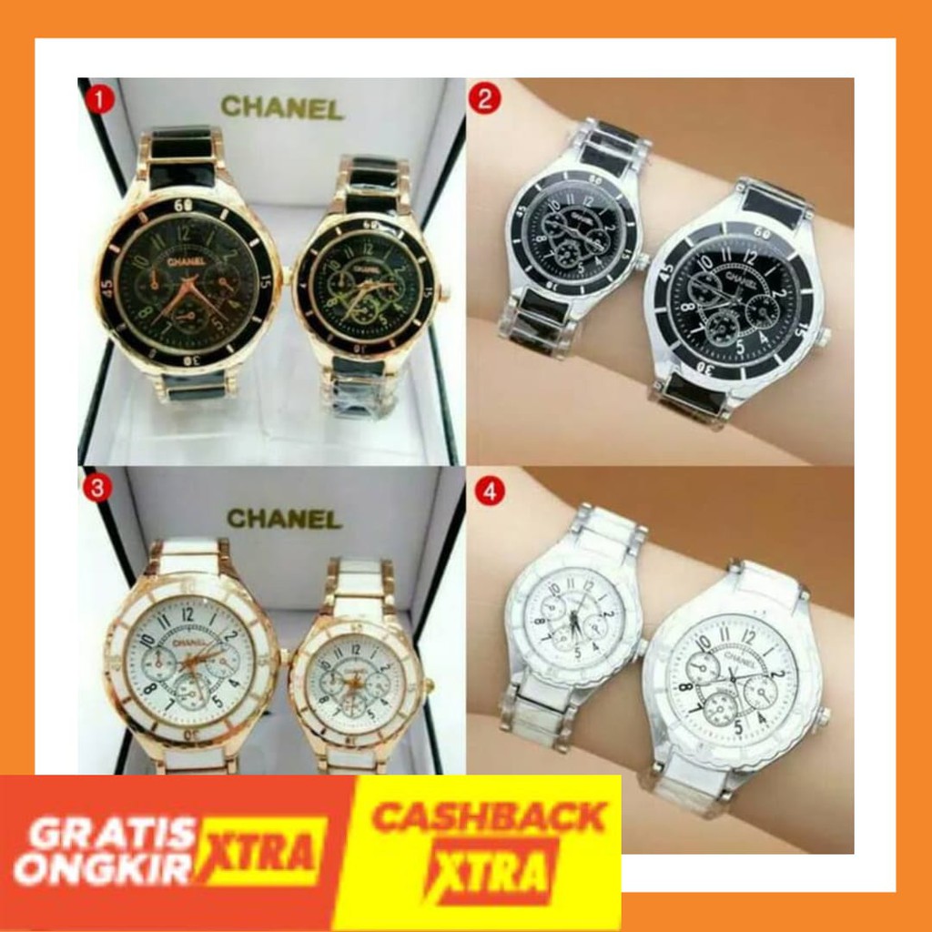 BUAT SANTAI WFH KERJA CASUAL ANAK MURAH NEW ORIGINAL/ JAM TANGAN COUPLE CHANEL RANTAI CHRONO OFF