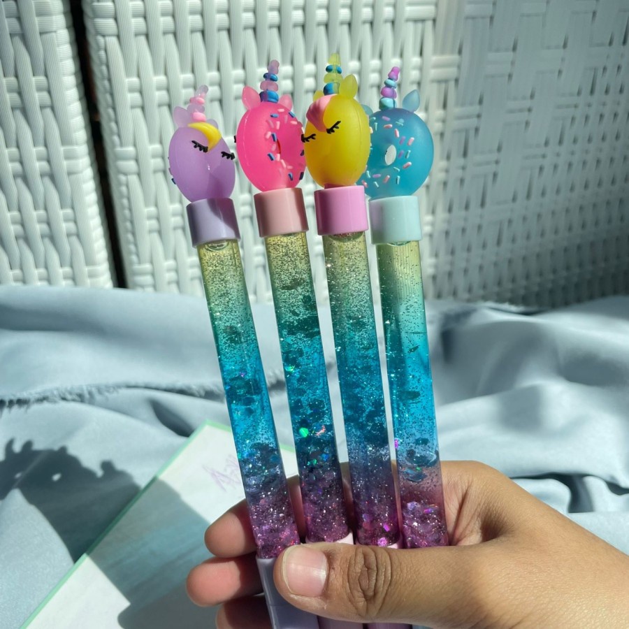 

PULPEN GLITER DONUT UNICORN MESIS TANDUK IMUT LUCU WARNA WARNI BEST QUALITY TERBARU