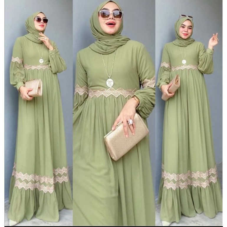 Dress Muslim. Fashion Muslim. Pakaian Wanita. Baju Wanita. Fashion Wanita. Kimiko Lace Dress