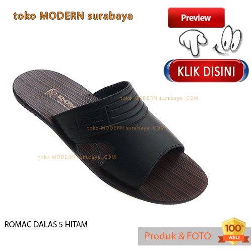 ROMAC DALAS 5 HITAM sandal pria sandal casual slide flat flip flop