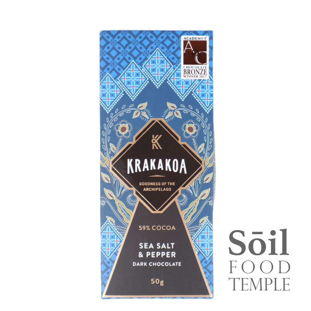 

Krakakoa Sea Salt & Pepper Chocolate / Cokelat Hitam Garam Laut & Lada by Soil Food Temple