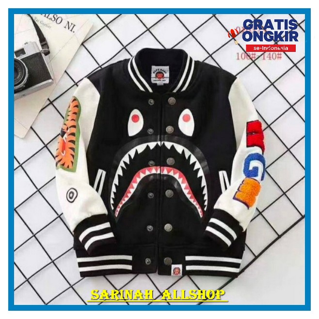 Jaket Sweater Hoodie Zipper Import Anak Laki Laki Cowok 2 Sampai 6 Tahun A2O4 jaket anak laki Bape M