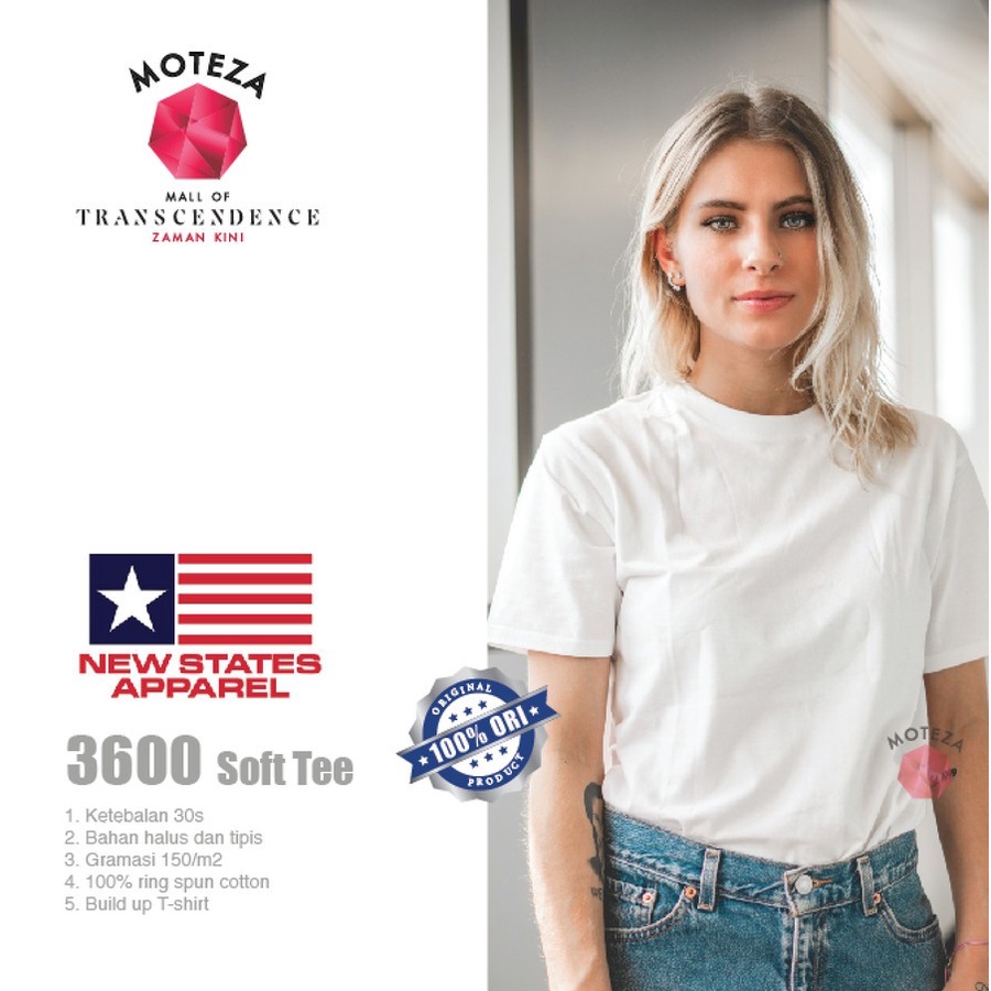 Kaos NSA (New States Apparel) 3600 Soft Tee 30s - S M L XL XXL XXXL