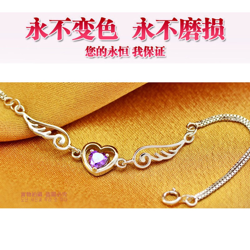 gelang perak 925 asli untuk wanita Angel love Perhiasan Fashiongelang tangan perempuan