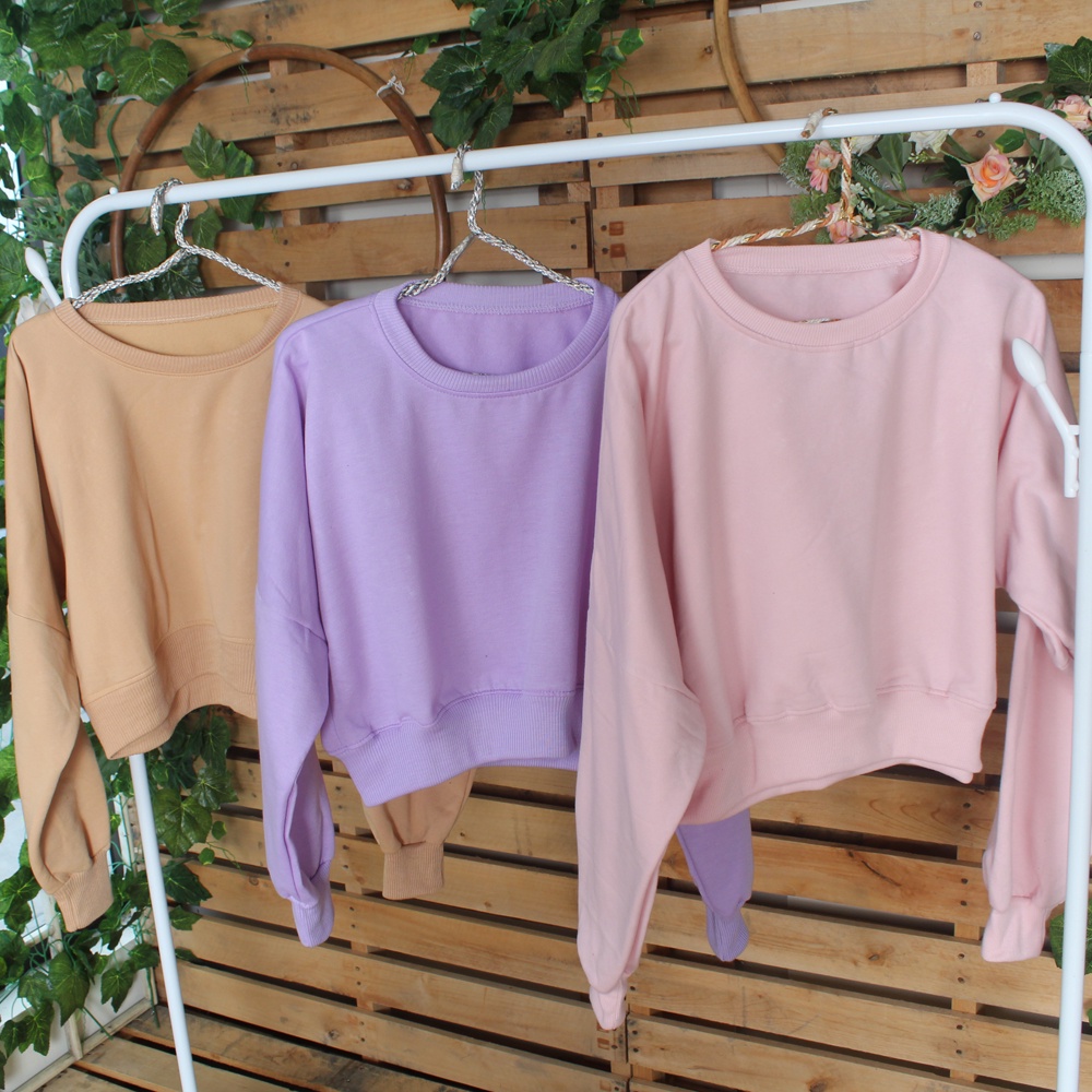 Sweater Korea Oversize Crop