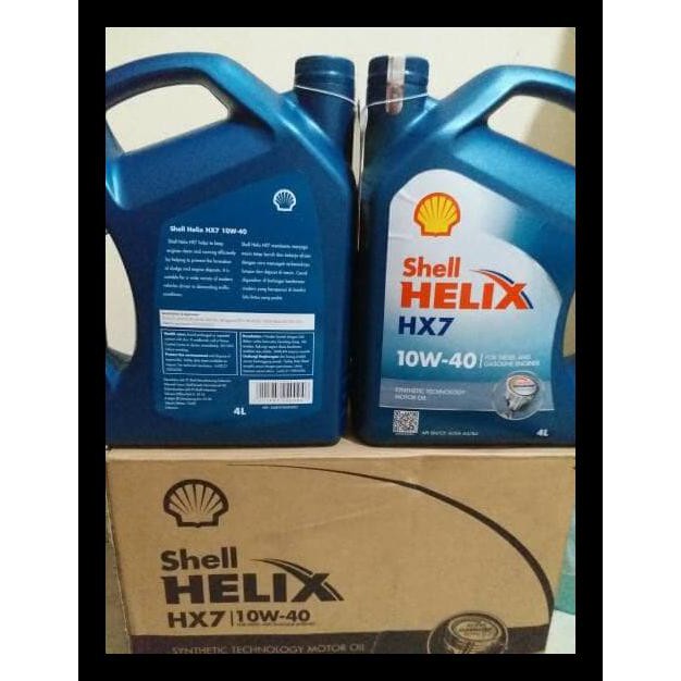 Oli Mobil Shell Hx7 Sae 10W-40 Galon Isi 4Liter