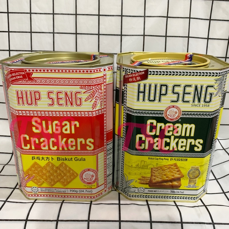 

Hup Seng Cream Cracker / Sugar Crackers 700gr / Hup Seng Asin / Manis / Biskuit Hup Seng Asin / Manis / HupSeng Cream Cracker