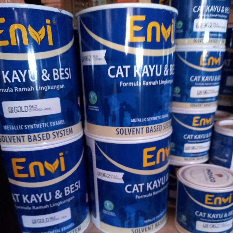 Jual Envi Cat Kayu Besi Gold Alumunium Bronze L Shopee Indonesia