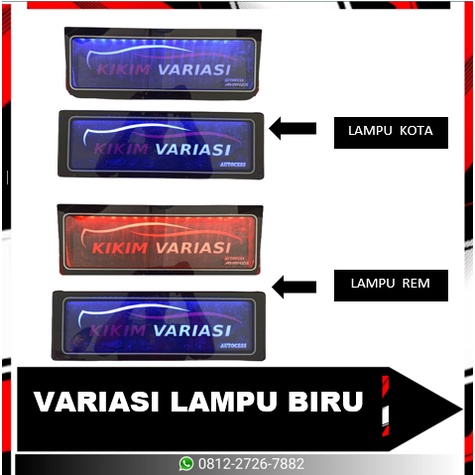 TEMPAT PLAT KHUSUS AVANZA + LAMPU (BIRU &amp; PUTIH)