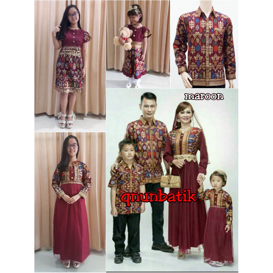 SARIMBIT COUPLE BATIK KELUARGA/FAMILY GAMIS TERUSAN MUSLIM JODHA PRODO