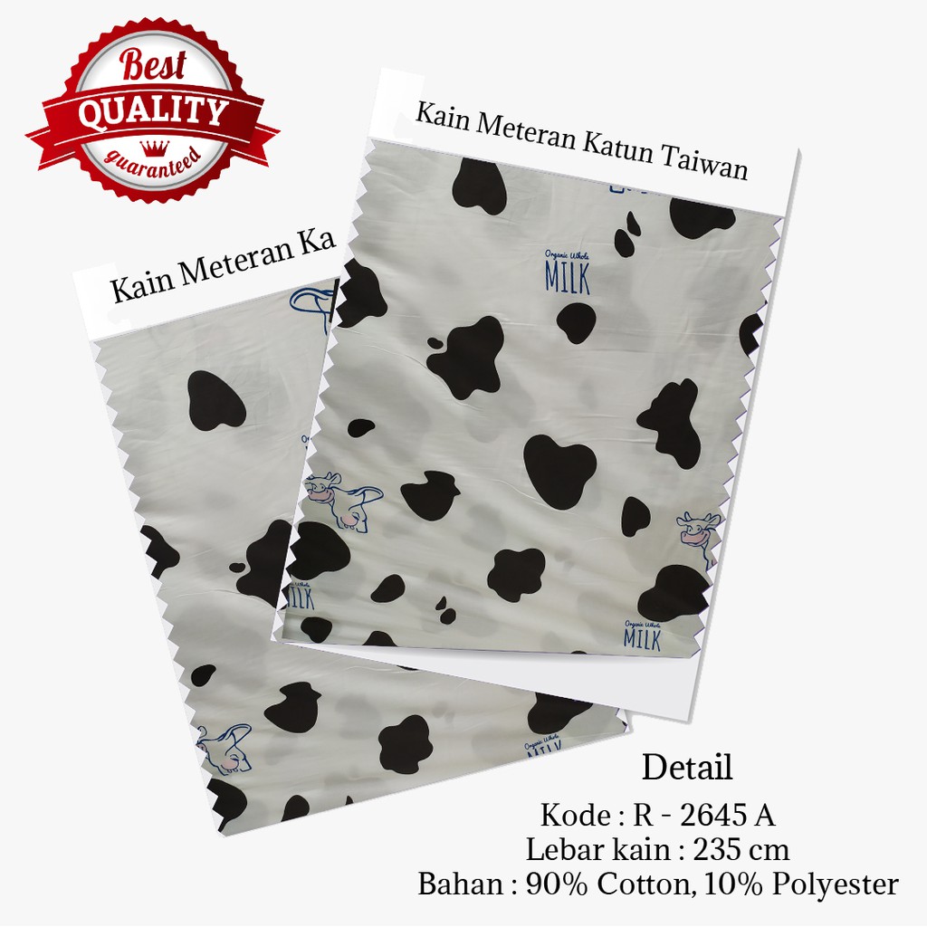 KAIN KATUN TAIWAN 100% ORIGINAL METERAN LEBAR 235 KODE SAPI- R 2645A