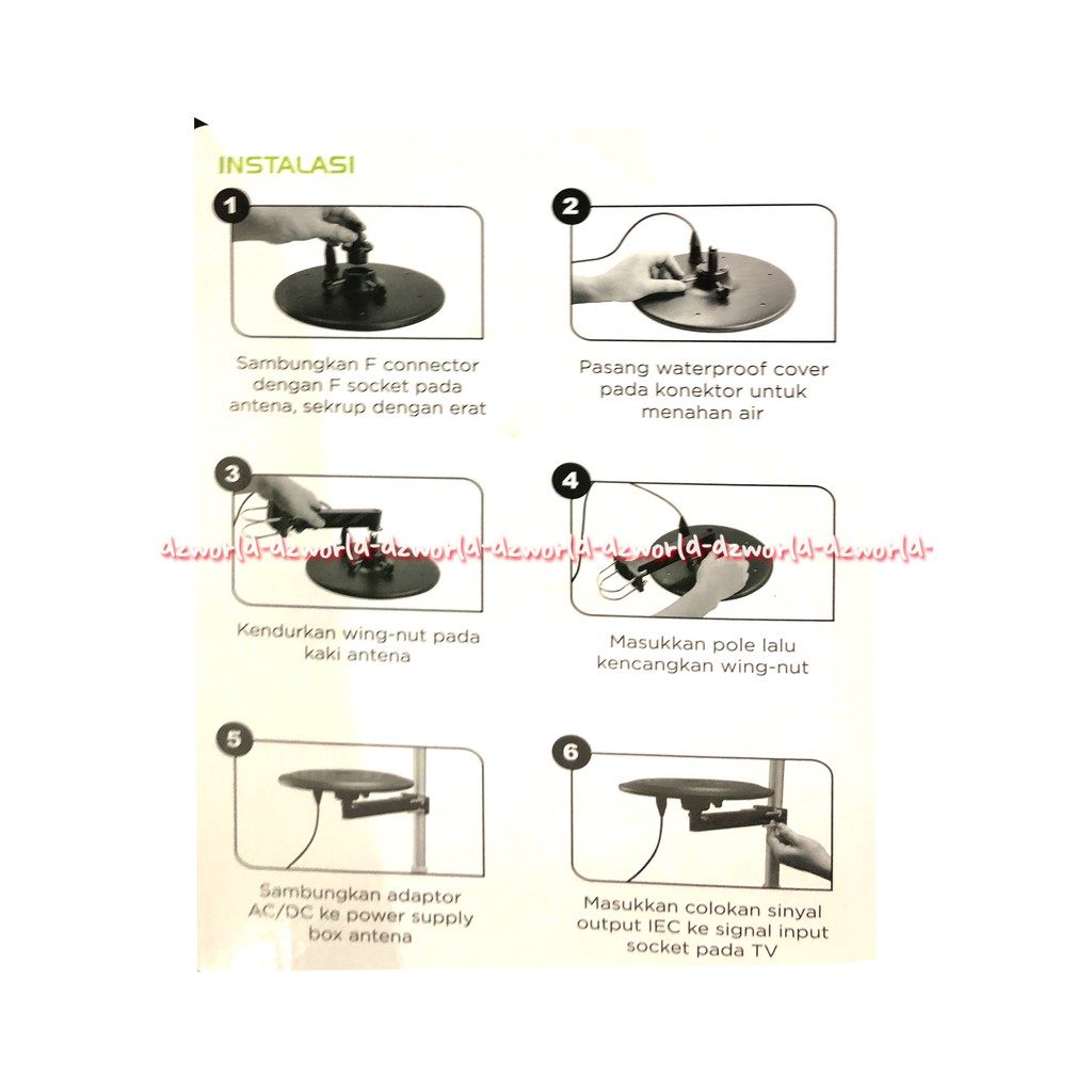 Krisbow Indoor TB Antenna UFO 5 dengan bodi tahan dari cuaca air karat dilengkapi proteksi UV