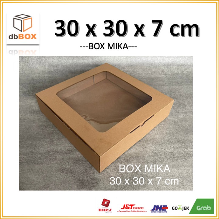 

BOX MIKA 30x30x7 kardus die cut, untuk kue hampers gift box MIKA MIKA-