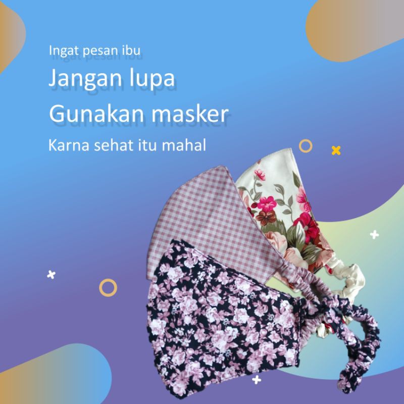 Masker hijab-masker-masker kain-masker medis-masker duckbill-masker duckbill sensi-masker daisy