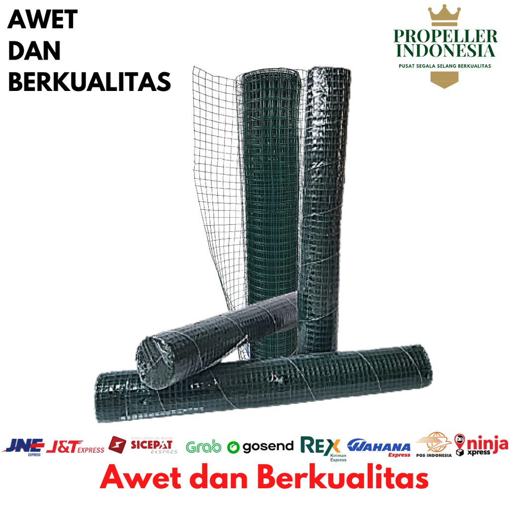 Kawat Loket PVC Kawat Hijau Kawat Ayakan Ram PVC Hijau 3/4 Inch Kawat kandang Ayam Burung