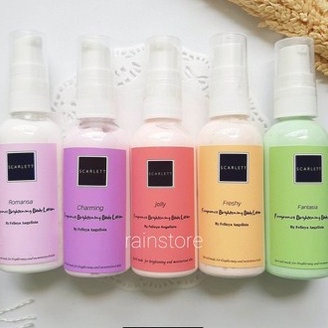 PROMO Scarlet Whitening Body Lotion 60ml / Scarlett Mini LOTION MINI SIZE /ROMANSA/CHARMING/JOLLY/FANTASIA/FRESHY/HAPPY