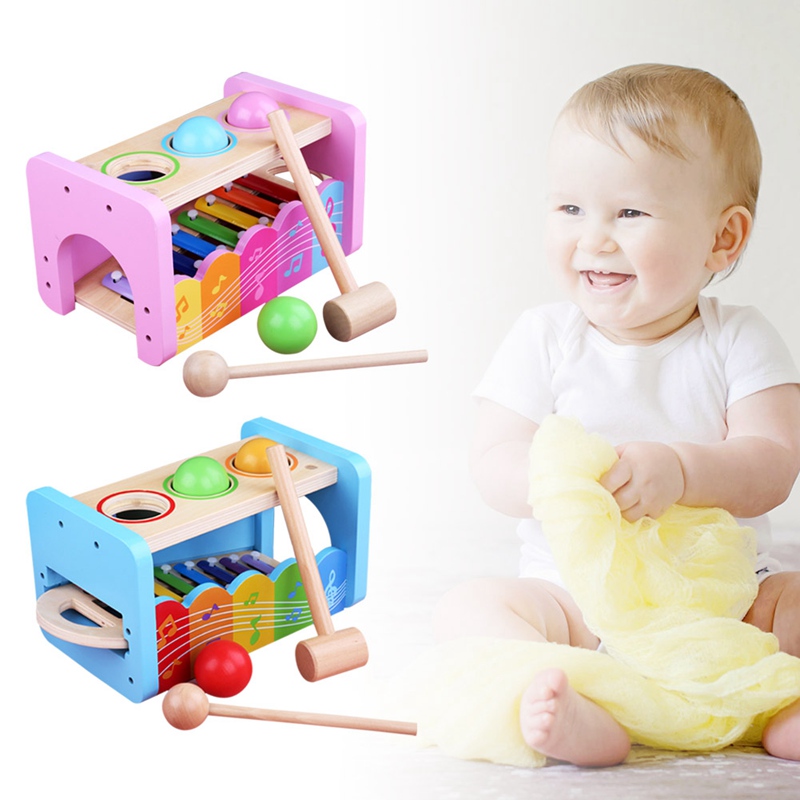 hape pound & tap bench with slide out xylophone