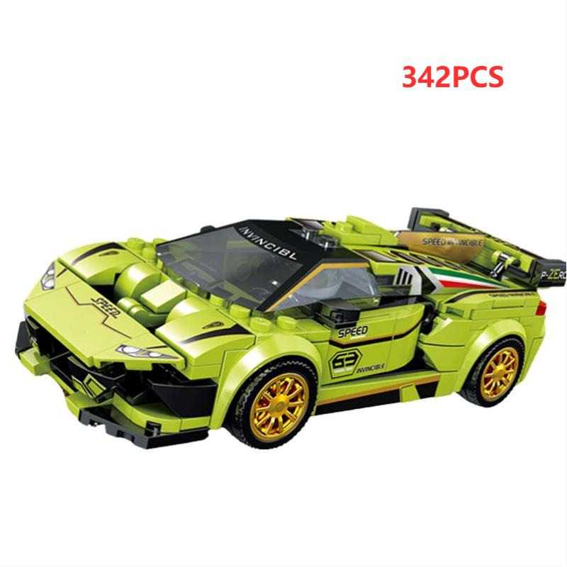 GIJ - B RACING Building Blocks Mainan Rakit Mobil Speed Sport Car