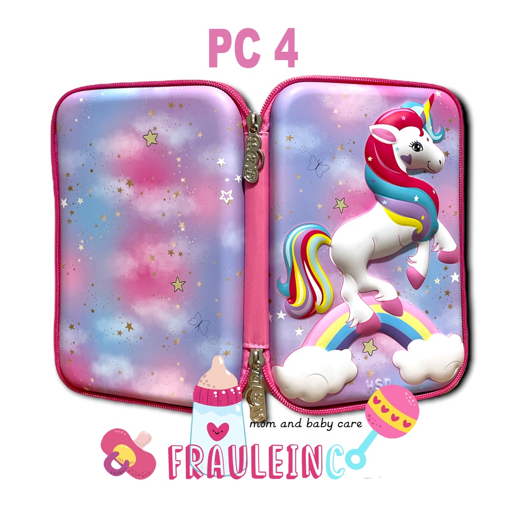 *FRAULEINCO* GROSIR Pencil Case / kotak pensil EMBOSS 6D Unicorn, Lol, Frozen, Batman, Spiderman-PC 4