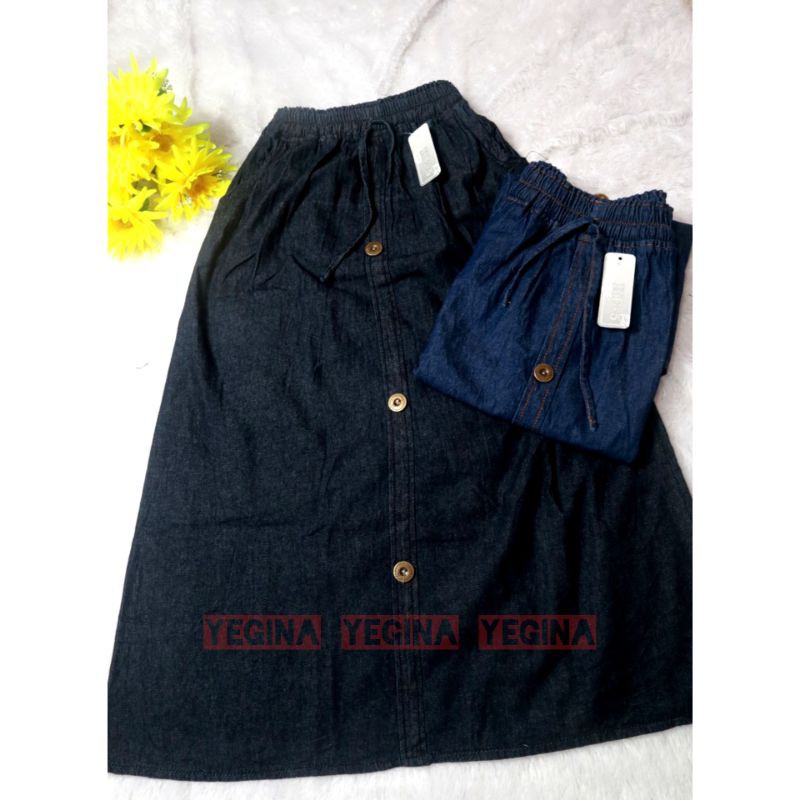 Rok jeans anak perempuan usia 9-14 tahun/maxi tanggung/rok panjang anak abg model rempel