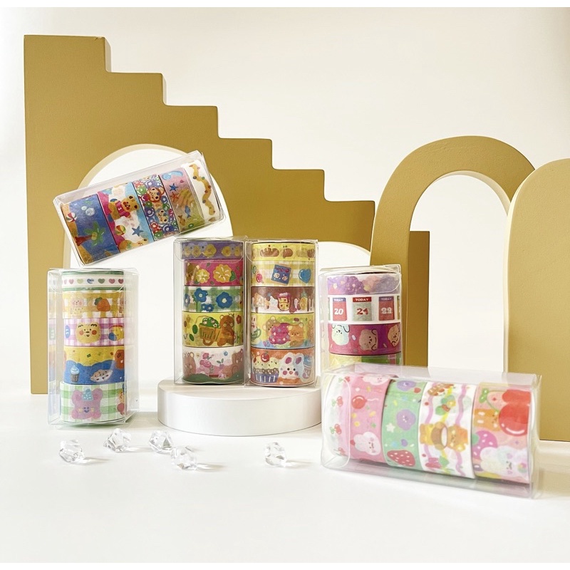 

Washimoshi Masking Washi Tape Bear Series Set