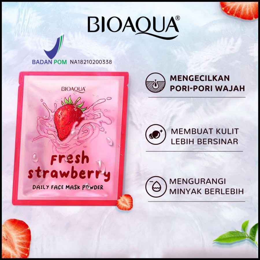 BIOAQUA DAILY FACE MASK POWDER - MASKER WAJAH ALAMI BPOM