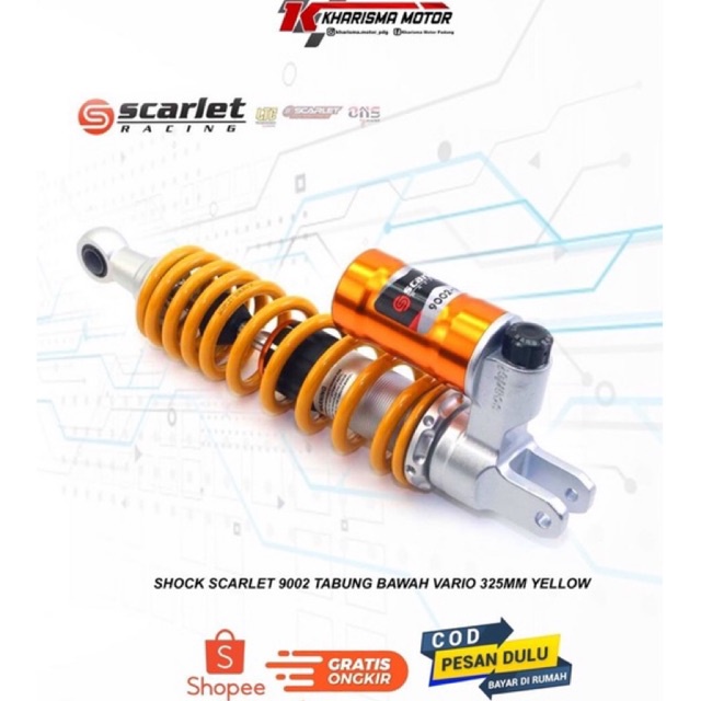 SHOCK SCARLET 9002 TABUNG BAWAH VARIO/BEAT 325MM