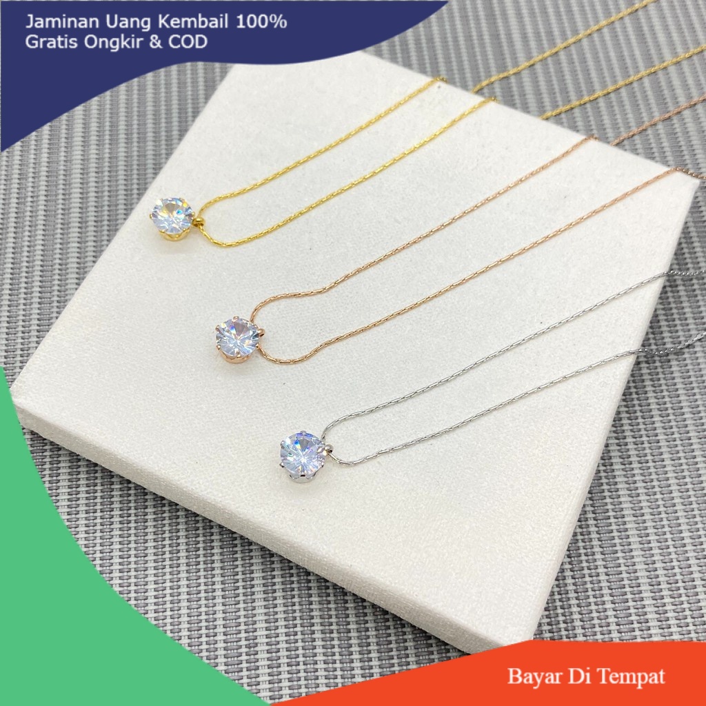 [] Kalung Titanium Fashion Wanita Anti Karat Anti Alergi Liontin Korean Style KT-042