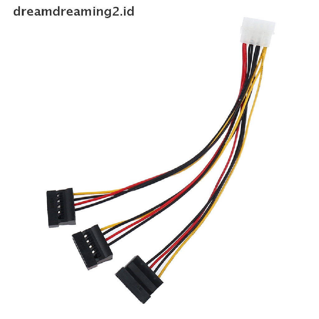 (LIKE) Kabel Extension Power Splitter 4Pin IDE Molex Ke 3 ATA SATA