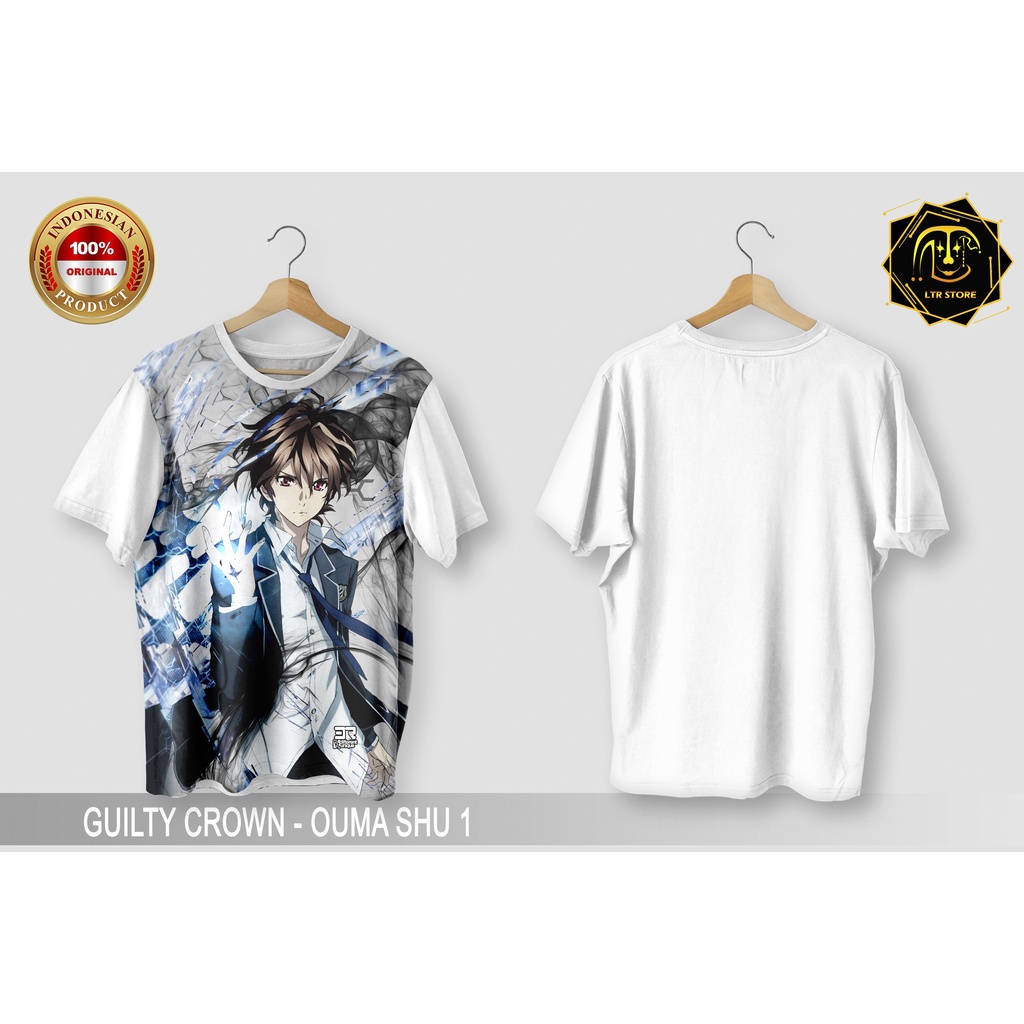 [ BAYAR DI TEMPAT ] BAJU PRINTING GAMBAR ANIME GULTY CROWN OUMA SHU 1 - KAOS DISTRO ORIGINAL GAMBAR 