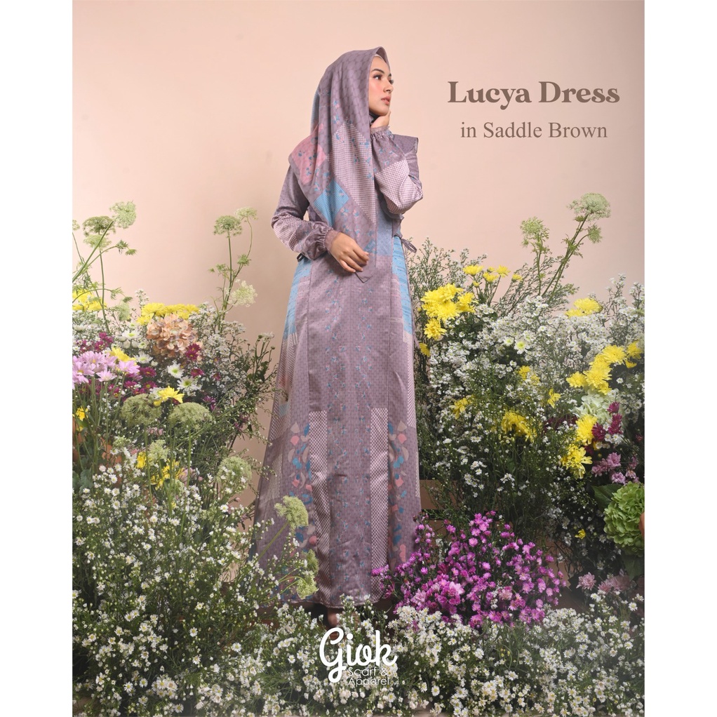 Lucya Dress - Saddle Brown | Raya series couple by Giok Scarf & Apparel