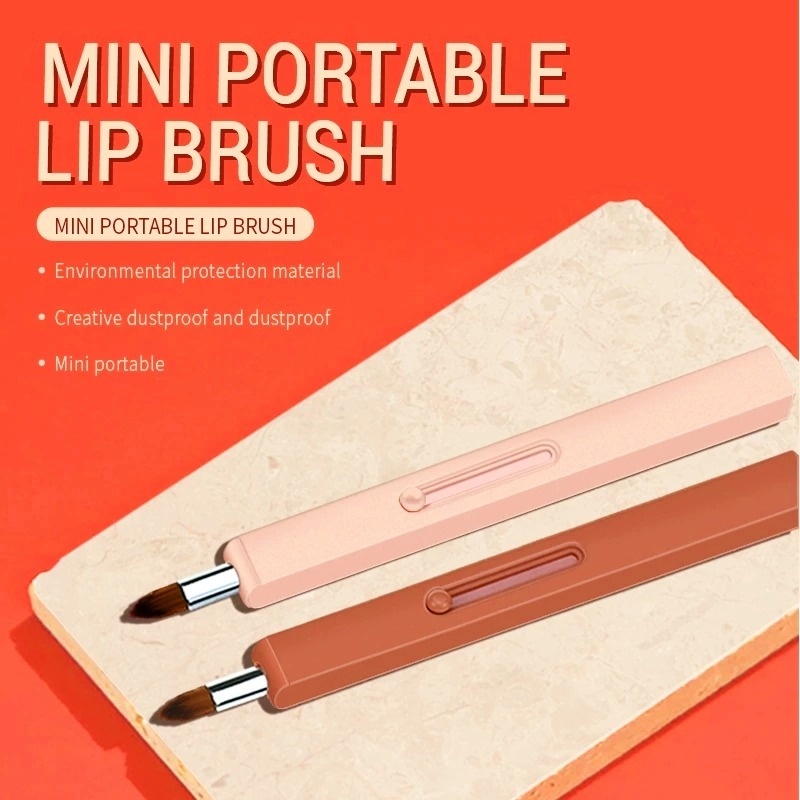 1pc Brush Mini Anti Debu Untuk Lipstick / Gloss, 4 Warna