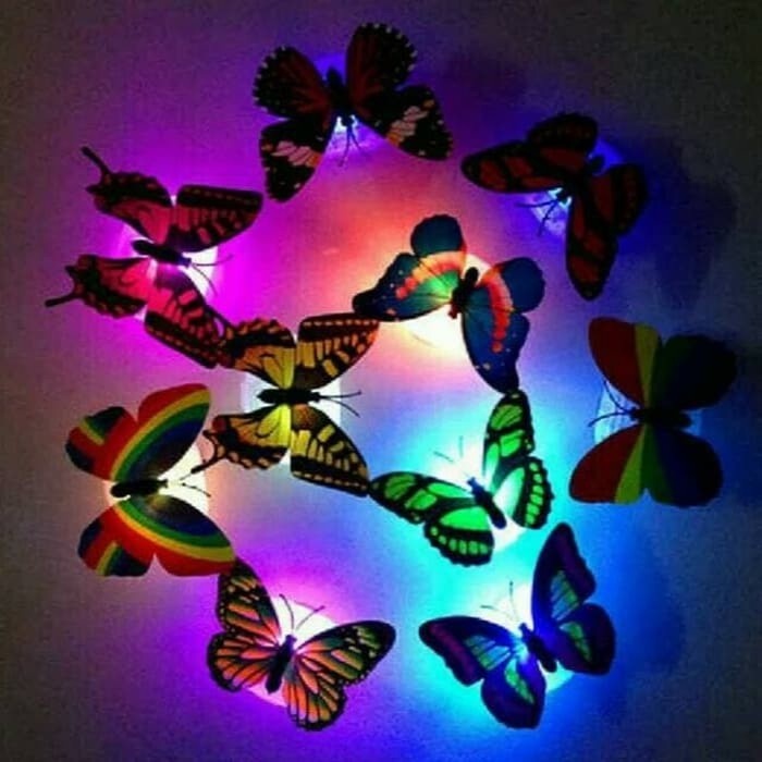 PAJANGAN KULKAS KUPU2 LED BUNGLON DEKORASI LED BUTTERFLY