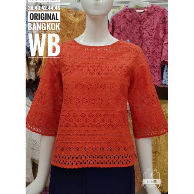 Pink butik sabrina katun tangan lurus