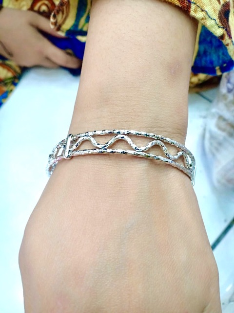 Gelang wanita / xuping / lapis emas / yaxiya / gelang ombak putih