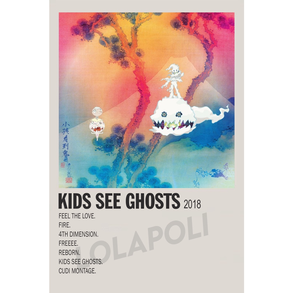 Poster Cover Album Kids See Ghosts - Kanye West, Kid Cudi