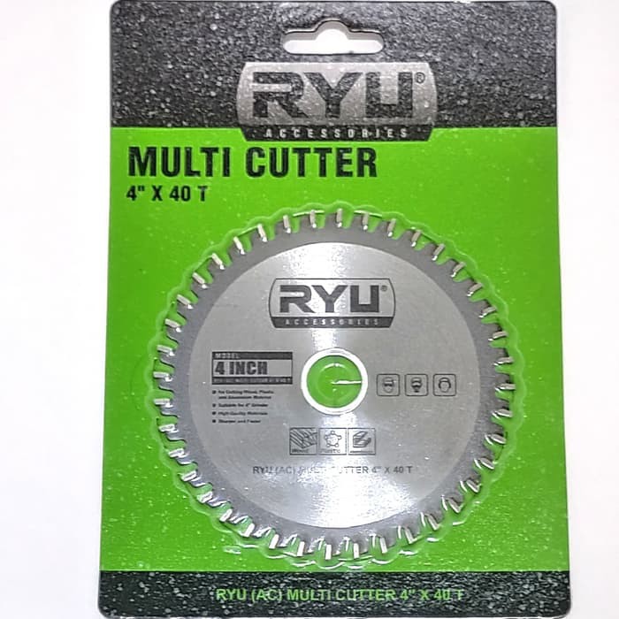 RYU Multi cutter mata gergaji putar 4 inch x 40T Pemotong Pvc Alumunium Fiber Kayu Multicutter 4&quot;