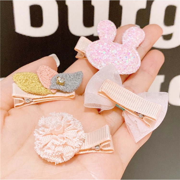 [✅READY STOCK] 4 Pcs Set Jepit Rambut Korea Anak COD Korean Fashion Hair Clip Lucu Kartun Untuk Wanita  Penjualan Panas Mode