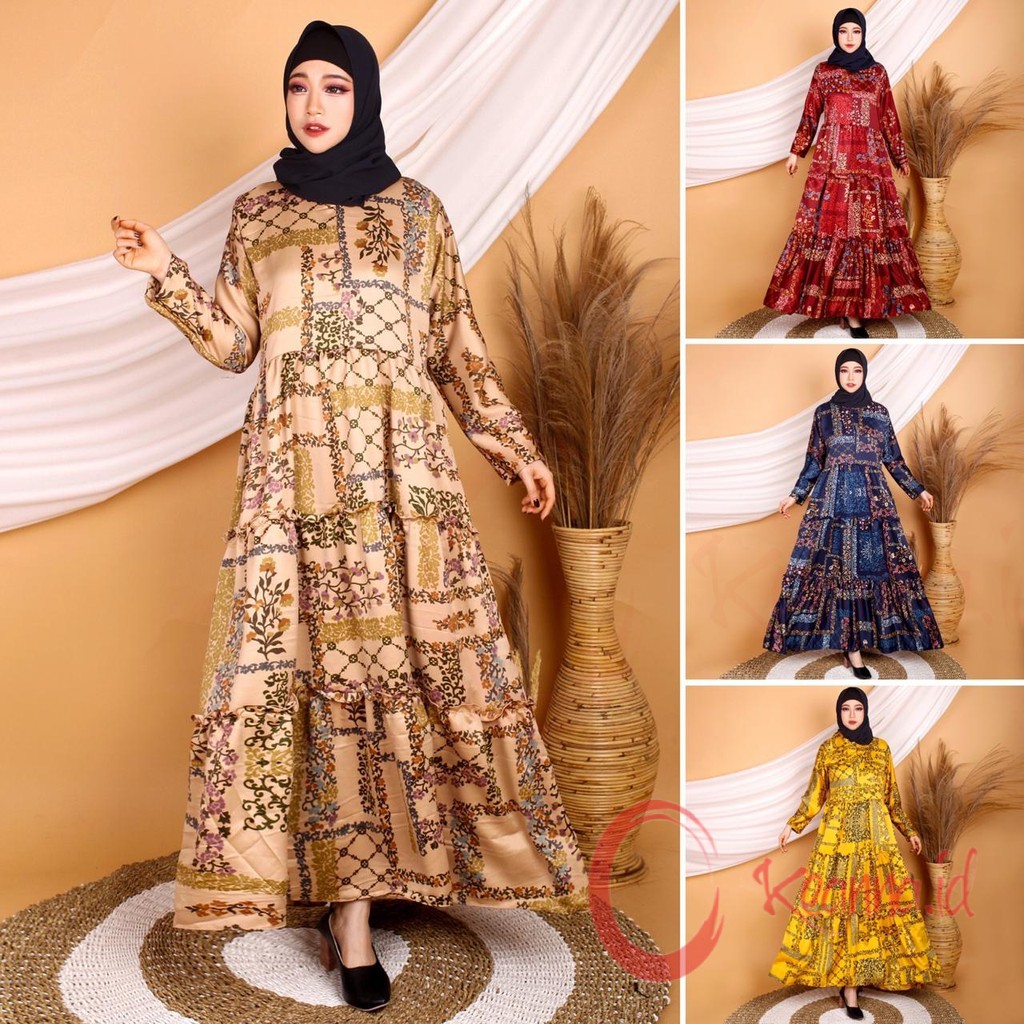 GAMIS BRUKAT GAMIS PERNIKAHAN GAMIS PESTA GAMIS BROKAT Dress Muslim Busana Muslim Kirana FB