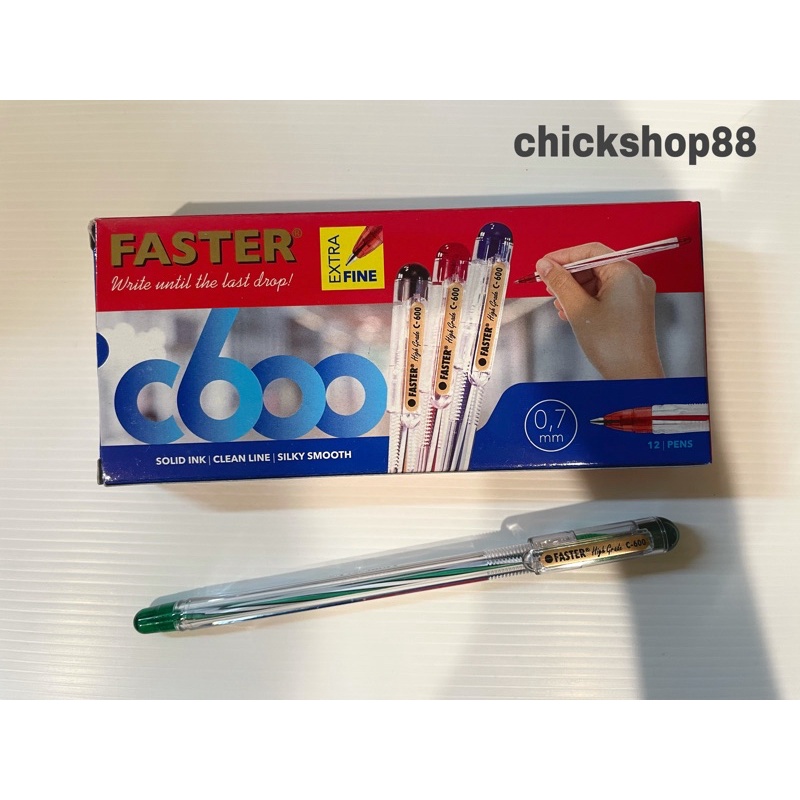 

Pulpen / Bolpen / Pen Faster C600 - ASLI (Black)