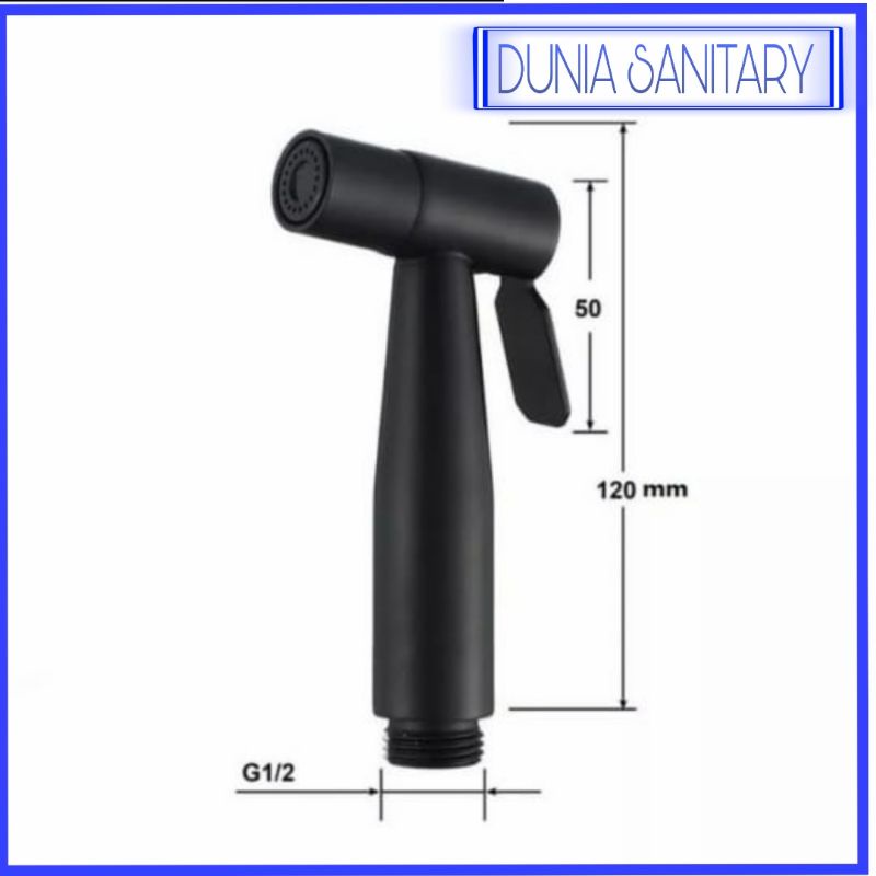 Jet shower Stainless SUS 304 Hitam Toilet spray bidet black closet kloset