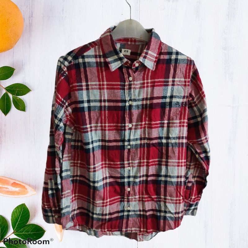 Flannel UNIQLO Second Original / Flannel UNIQLO Cewek Second Original / Flannel UNIQLO Original