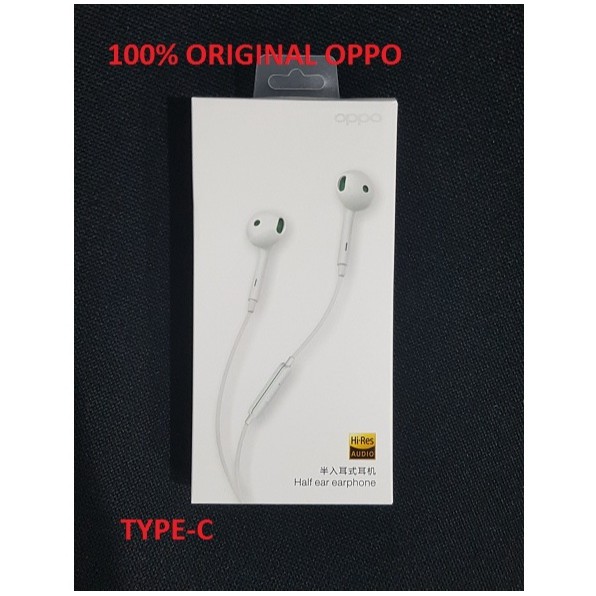 OPPO Headset Earphone Reno MH150 Type C Original Pack Box