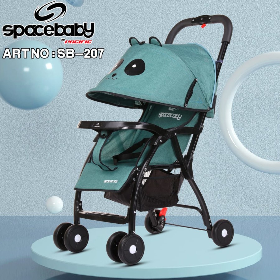 Stroller Anak Bayi Balita Kereta Dorong Stroler Spacebaby SB207 By Pacific Multi Position Recline SNI-1