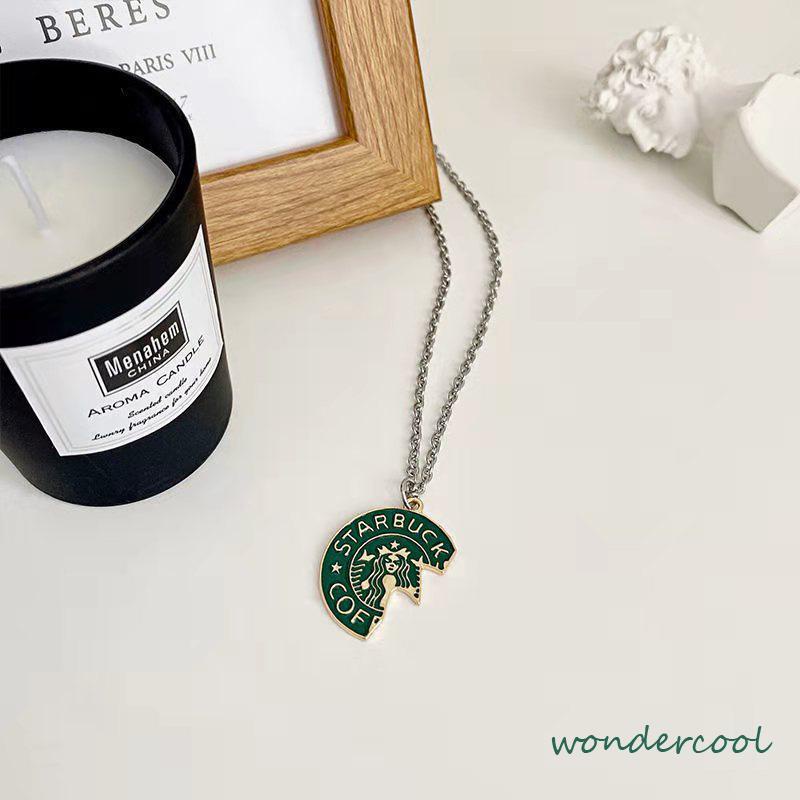 Kalung Rantai Dengan Liontin Starbucks Untuk Pria / Wanita -Won