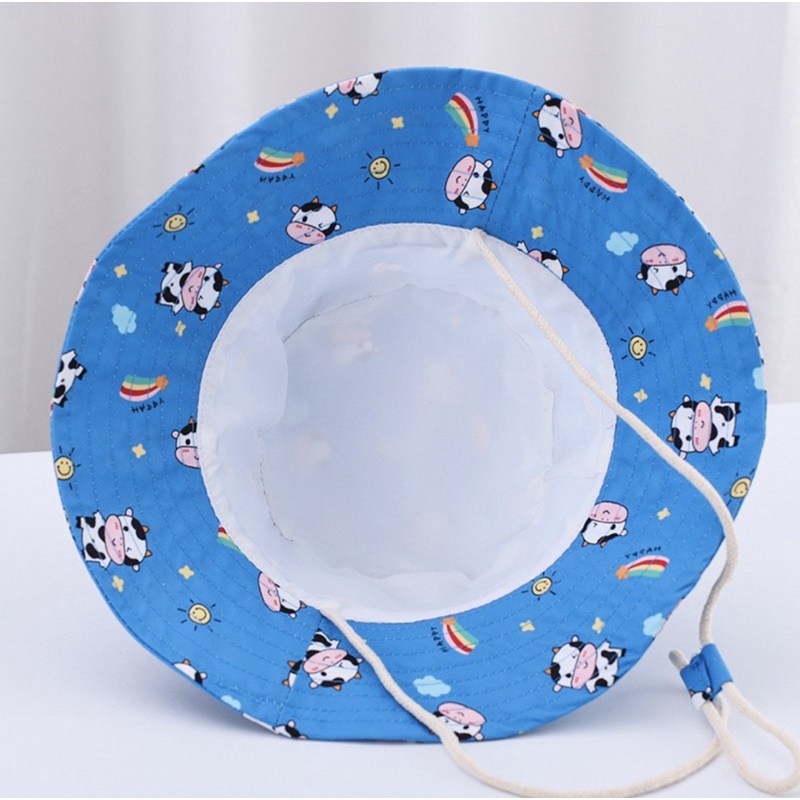 2 3 4 tahun Topi Bucket Nelayan Anak Import Model Sapi Rainbow and Sun