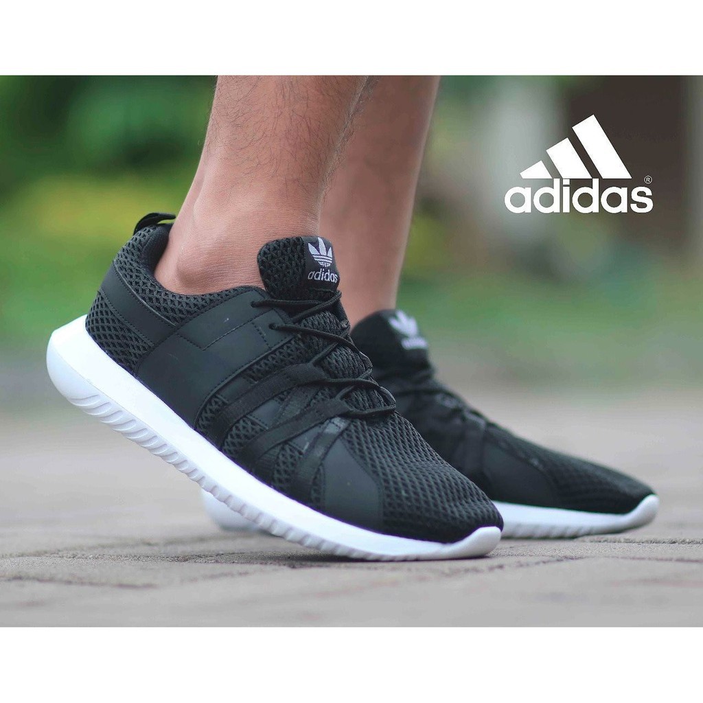 IDY - Sepatu Sport Pria Termurah Adidas Black ukuran 39-44 by Oreo_Store