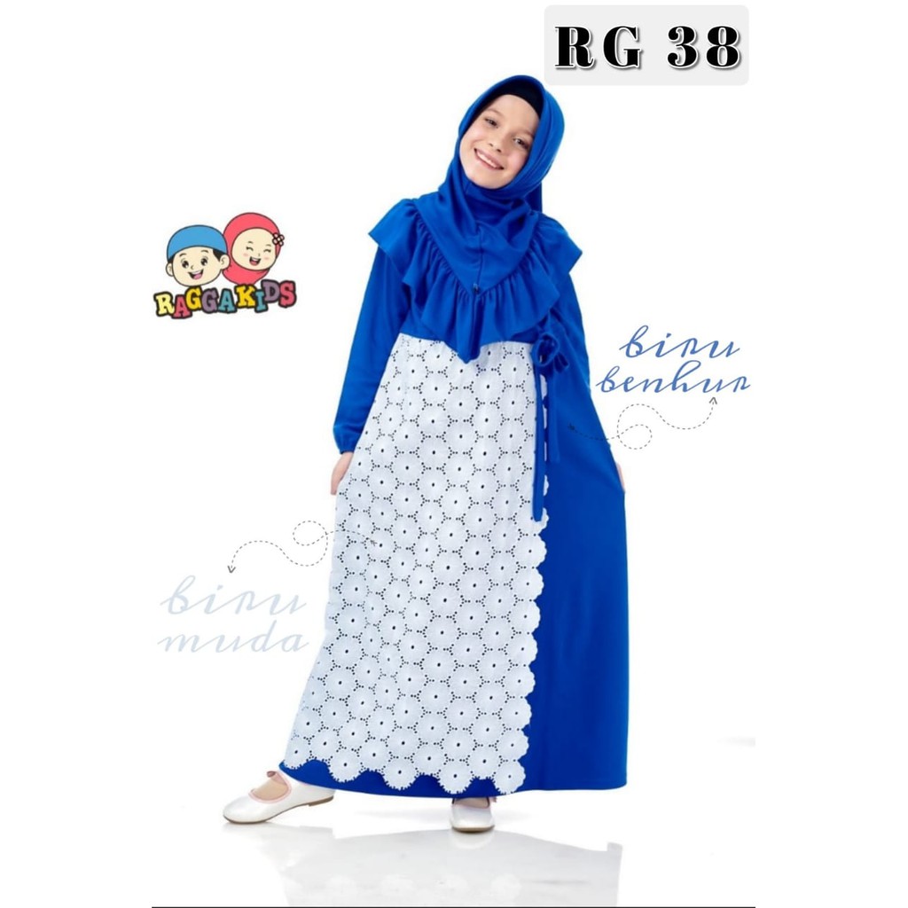 Gamis Anak Ragga Kids RG 38 (Biru Benhur)