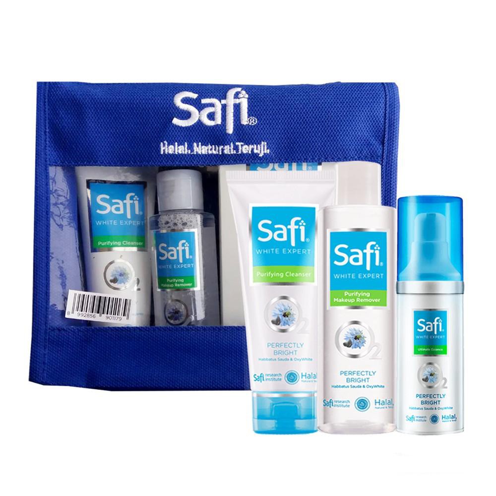 SAFI PAKET WHITE EXPERT VALUE PACK TRAVEL KIT ISI 3 ( FREE POUCH SAFI )